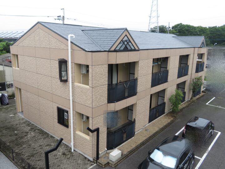 栃木県栃木市 Fアパート屋根塗装・外壁塗装工事