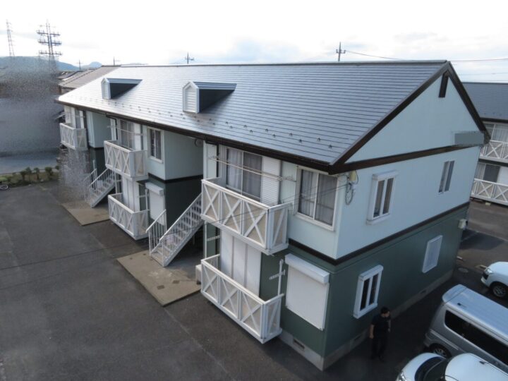 栃木県栃木市 アパートB棟 屋根塗装・外壁塗装工事